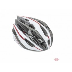 Шлем Author Rocca N, размер M, черно-белый с красной полосой 8-9001328