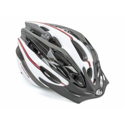 Шлем Author Rocca N, размер M, черно-белый с красной полосой 8-9001328