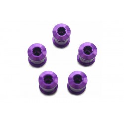 Бонки Token, M8x8.5 мм, алюминиевые, 5 шт. фиолетовые AL-K083-purple