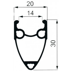 Обод Remerx Taurus 622x14 мм, двойной, серебристый, 36 отверстий, F/V 5-380215