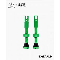 Ниппель бескамерный Peaty's Chris King (MK2) Tubeless Valves 42mm 2 шт. Emerald