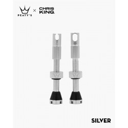 Ниппель бескамерный Peaty's Chris King (MK2) Tubeless Valves 42mm 2 шт. Silver