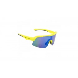 Спортивные солнцезащитные очки Author Shadow, синие линзы с REVO эффектом, неоново-желтая оправа