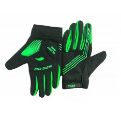 Утепленные велоперчатки FUZZ WIND PRO, размер XS, черно-зеленые