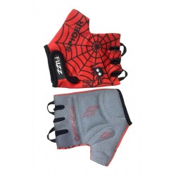 Детские велоперчатки FUZZ SPIDER, размер 6/M (для 4-6 лет), красно-черные