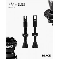 Ниппель бескамерный Peaty's Chris King (MK2) Tubeless Valves 80mm 2 шт. Black