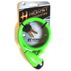 Велозамок Horst на ключе 12Х650мм, зеленый