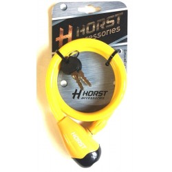 Велозамок Horst на ключе 12Х650мм, желтый