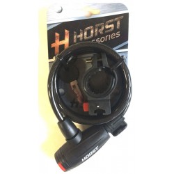 Велозамок Horst на ключе 8Х1500мм, черный