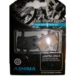 Тормозные колодки Ashima для дисковых тормозов Avid Juicy, BB7, с пружиной, organic AD0701-OR-S