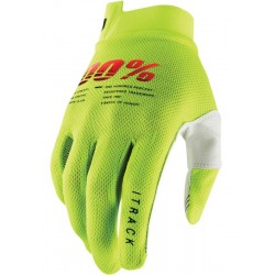Перчатки 100% ITrack Glove Fluo Yellow, L, 2022