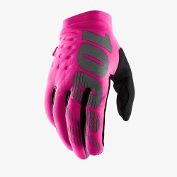 Перчатки женские 100% Brisker Womens Glove Neon Pink/Black, L, 2021