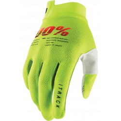 Перчатки подростковые 100% ITrack Youth Glove Fluo Yellow, S, 2022