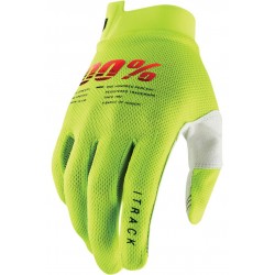 Перчатки подростковые 100% ITrack Youth Glove Fluo Yellow, L, 2022