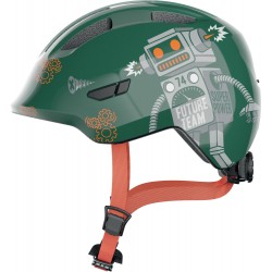 Шлем ABUS SMILEY 3.0, размер S (45-50 см), зеленый с роботами