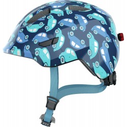 Шлем ABUS Smiley 3.0 LED, размер S (45-50 см), синий с машинками