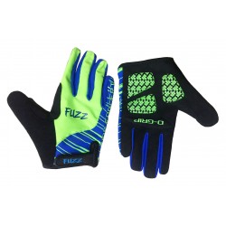 Детские велоперчатки Fuzz Pro Race, размер 8/L, неон зеленые-синие