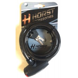 Велозамок Horst на ключе 10Х1500мм, черный