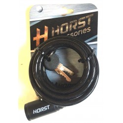 Велозамок Horst на ключе 8Х1800мм, черный