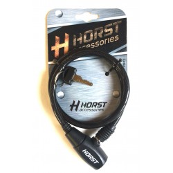 Велозамок Horst на ключе 8Х650мм, черный