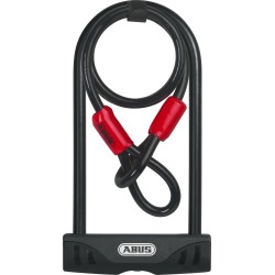 Велозамок Abus Facilo 32/150HB 230х109 +USH + трос Cobra 10/120мм, с кронштейном, черный