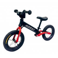 Беговел Horst Race Comfort 12", с амортизатором, черно-красный матовый