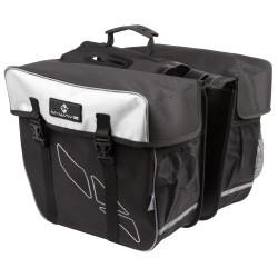 Сумка-штаны на багажник M-WAVE Amsterdam Double pannier bag, 30 л, черно-белый