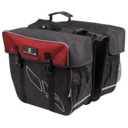 Сумка-штаны на багажник M-WAVE Amsterdam Double pannier bag, 30 л, черно-красный