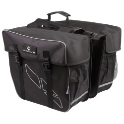 Сумка-штаны на багажник M-WAVE Amsterdam Double pannier bag, 30 л, черно-серый