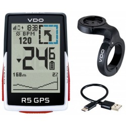 Велокомпьютер беспроводной VDO R5 GPS, 30 функции, ANT+, BLUETOOTH, белый