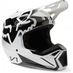 Шлем подростковый Fox V1 Leed Youth Helmet Black/White, YS, 2023 29729-018-YS