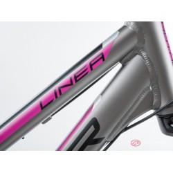 Велосипед Author Linea 2022 серебро-розовый 21-2200000282