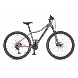 Велосипед Author Spirit ASL 16" 2023 серебристо-чёрно-розовый 21-2300000241