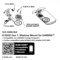 Крепление K-EDGE Garmin I.H.S. Madone/Emomda Gen. 7 Mount Black K13-3200i-BLK