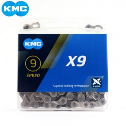 Цепь KMC X9, 9 скоростей, 116 звеньев, с замком, серебристая