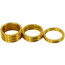 Комплект проставочных колец TOKEN, алюминий, 5 мм, 10 мм, 15 мм, золотое, 1 1/8 3 шт. TKA1231 gold
