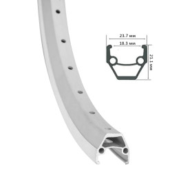 Обод Stels 584x18 мм, двойной, серебристый, 32 отв, A/V 330140