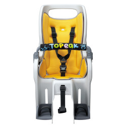 Кресло детское заднее Topeak Baby Seat II с багажником, для 26" колеса, под ободной тормоз желтое TCS2208