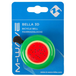 Звонок M-Wave Bella 3D, диаметр 55 мм, "watermelon", зеленый с узором "арбуз" 5-420138