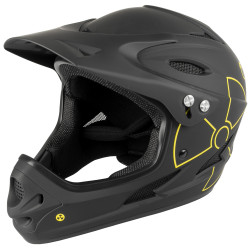 Шлем M-WAVE, размер M(53-56 см), Freeride/DH/BMX FullFace, ABS hard shell, черный 5-731298