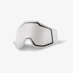 Линза двойная 100% Accuri Forecast Dual Lens Sonic Bumps w/mud Visor Clear 51121-610-02