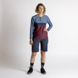 Джерси женская IXS Flow XTG LS henley Raisin-Marine, 38, 2024 473-510-3670-047-38