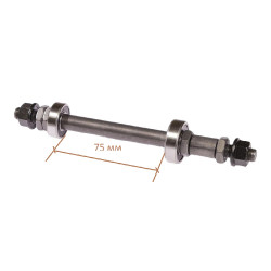 Ось SF-AX12R задней втулки 3/8"x175 мм на промподшипниках 6200RS, гайки