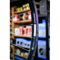 Переднее колесо 28", обод Author Argon X7 Cross, динамо втулка Shimano DH-C6000-3R, спицы Cn Spoke