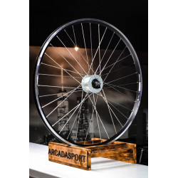 Переднее колесо 28", обод Author Argon X7 Cross, динамо втулка Shimano DH-C6000-3R, спицы Cn Spoke