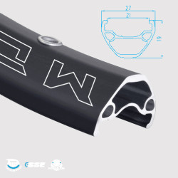 Обод AlexRims MD21 TRS 559X26/21х18 мм, 32 отв, F/V, черный 00-220073