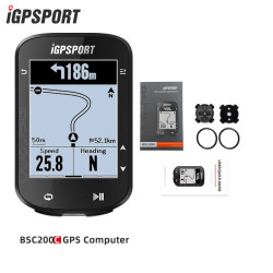 Велокомпьютер беспроводной iGPSPORT BSC200, GPS навигатор, дисплей 2.4", USB Type-C, черный 04-200235