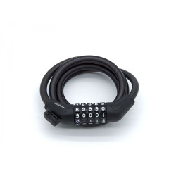 Велозамок Author ASL-44 SpirCod, 10х1500 мм, черный 8-17060226