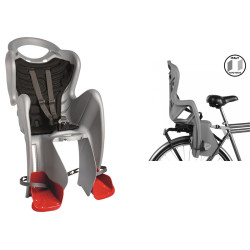 Кресло детское на багажник Bellelli Mr Fox, серебристый с черной вставкой 0-280080