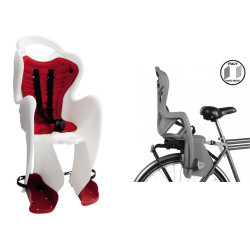 Кресло детское на багажник Bellelli Mr Fox, белый с красной вставкой 0-280081